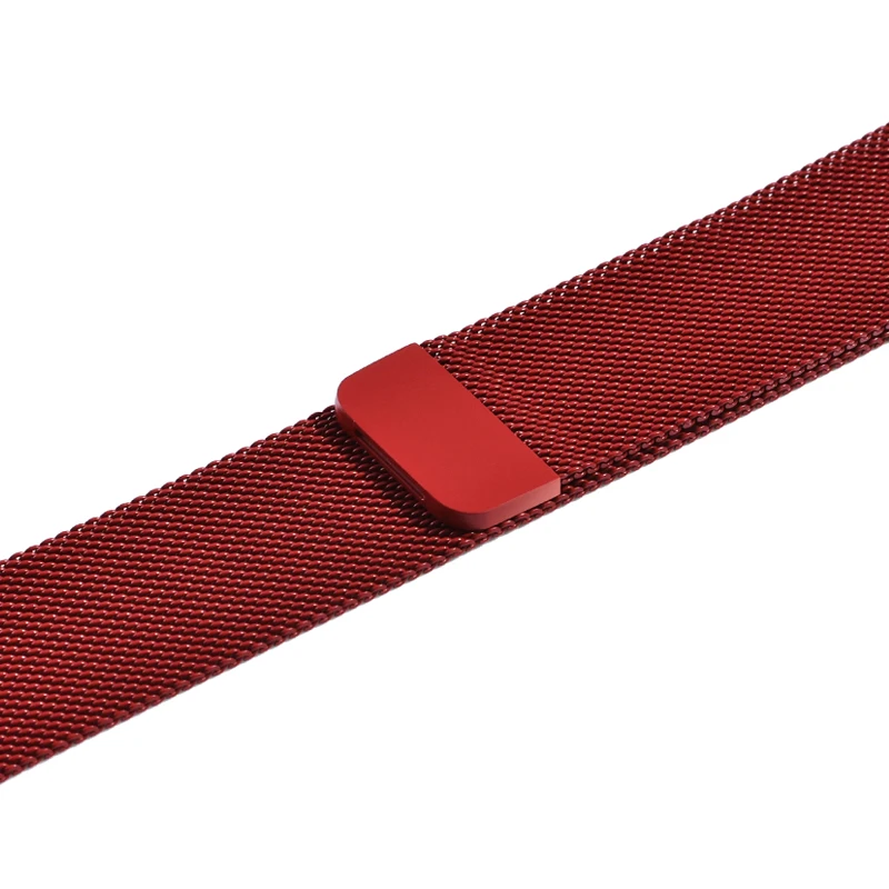Red 2 Миланская петля браслет из нержавеющей стали магнитный ремешок для Apple Watch 5 4 3 2 1 42 мм 38 мм браслет ремешок для iwatch 4 5 40 мм 44 мм - Цвет ремешка: Red 2