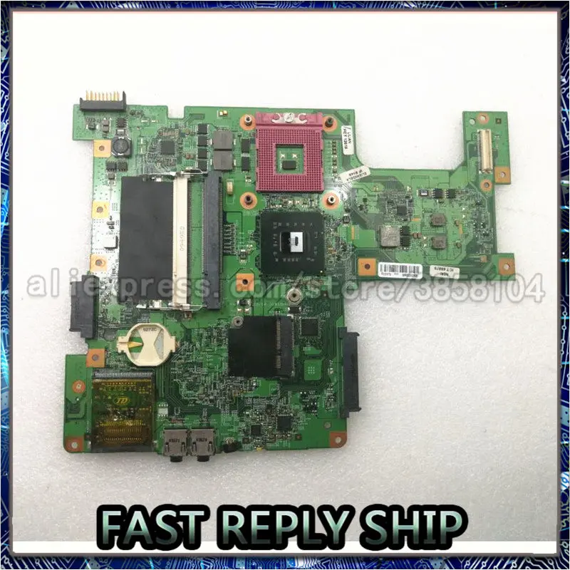 

SHELI For Dell 0G849F G849F 48.4AQ01.031 Inspiron 1545 Laptop Mainboard Motherboard GM45 DDRII GMA X4500 & Free Cpu