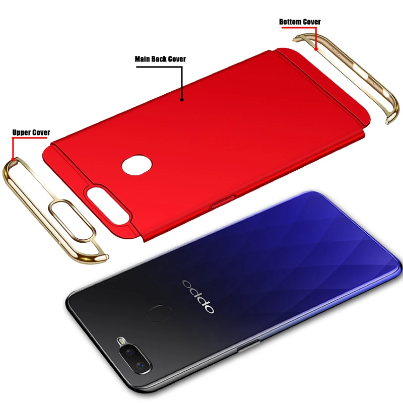 For OPPO A5S AX5S Cover Luxury 3 in 1 Slim Matte Hard Back Shell Cases CPH1909 A 5S OPPOA5S | Мобильные телефоны и