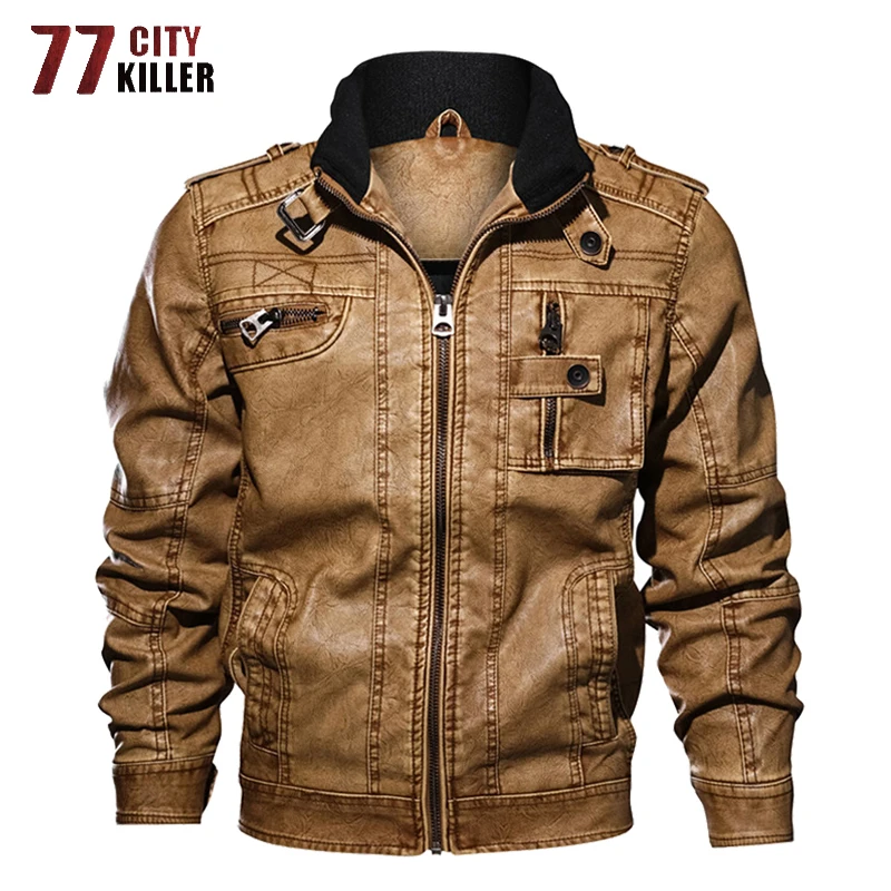 77City Killer 7XL Прямая поставка PU куртка Мужские Мотоциклетные Куртки из