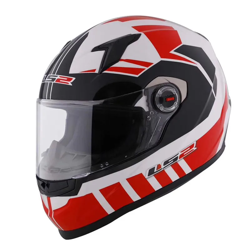 White Red LS2 FF358 мотоциклетный шлем анфас мотоциклетный мужской гоночный шлем Moto Casco Capacetes de Motociclista - Цвет: White Red