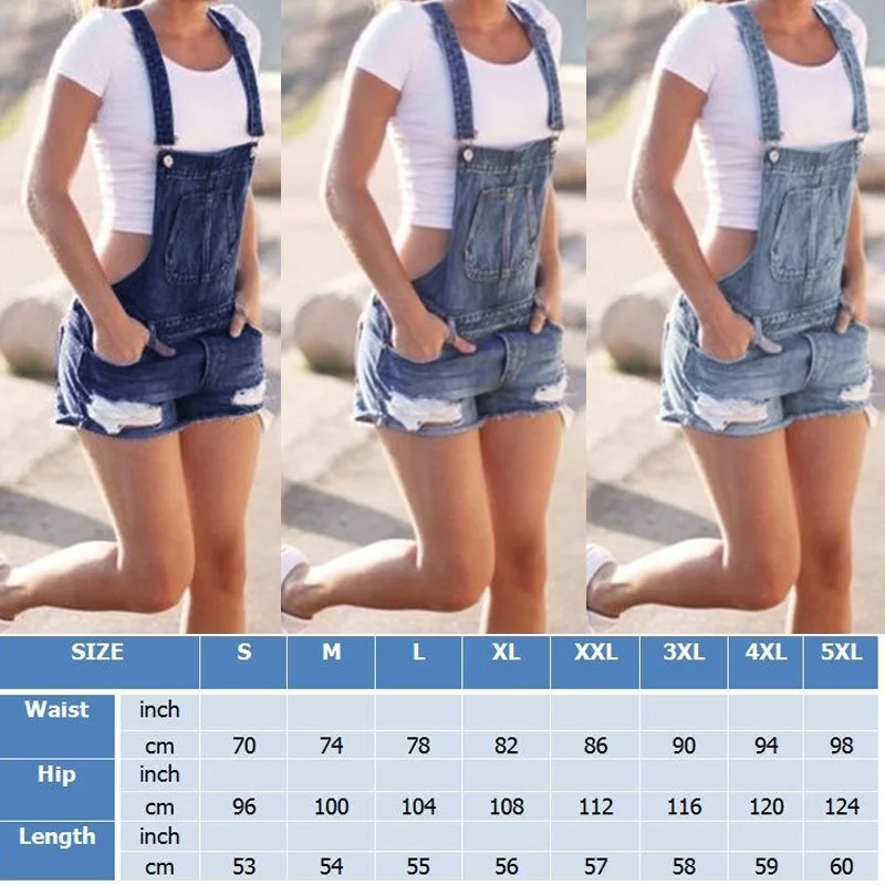

Fashion Sexy Hole Cowboy Shorts Jumpsuit Women Strap Denim Short Bib Womens Jumpsuits And Rompers Playsuit S-5XL
