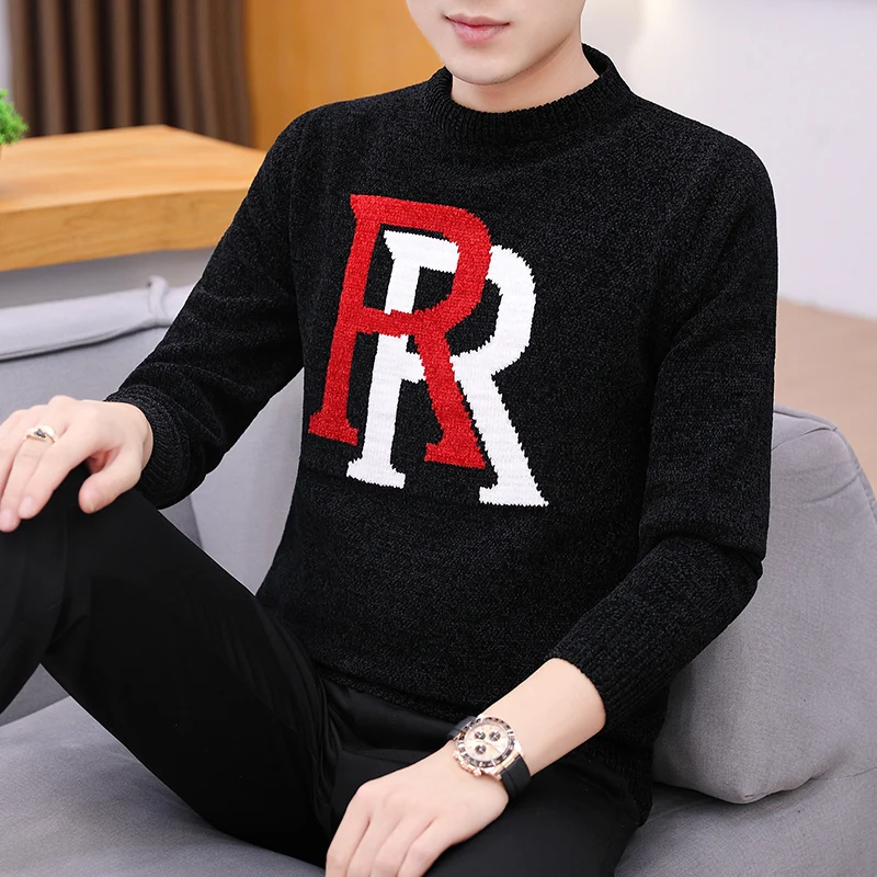 

Tide Winter New Vogues Christmas Thick Warm Sweaters O-Neck Wool Sweater Men Brand Clothing Knitted Cashmere Pullover Men