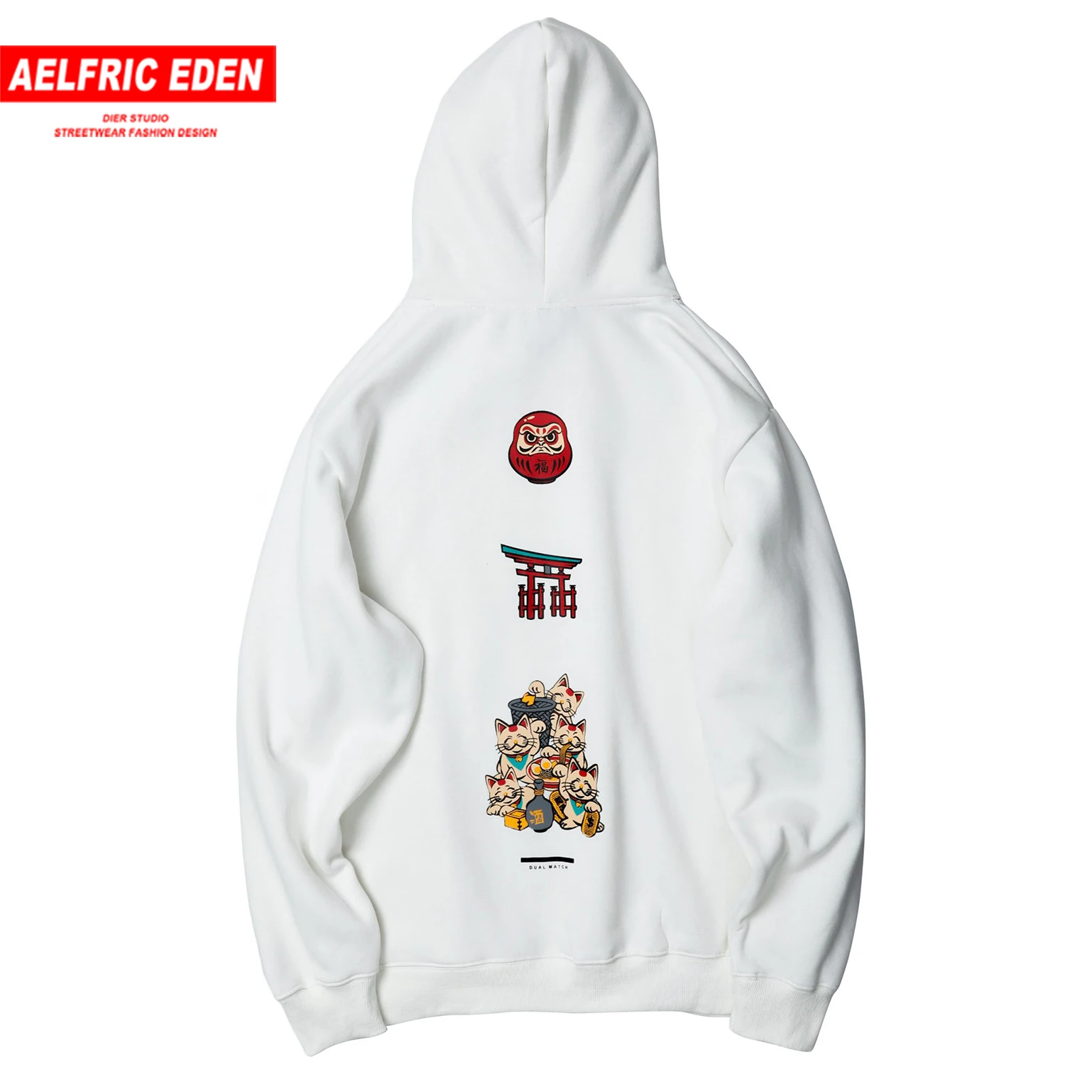 Aelfric Eden Lucky Cats толстая мужская толстовка с капюшоном 2019 Harajuku Повседневный