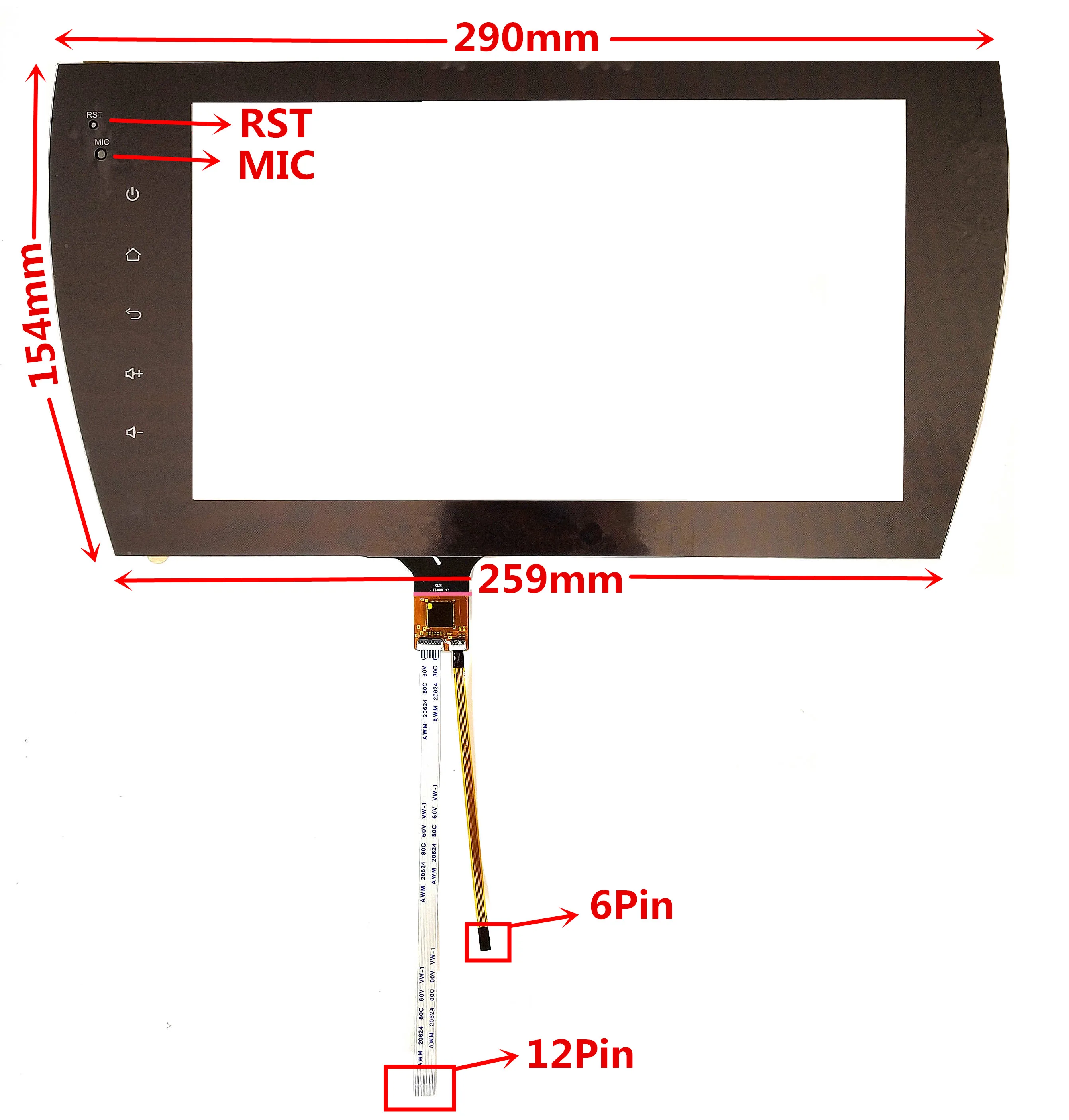 

10.1Inch JTS-105-102 Capacitive Universal Digitizer For Nissan Android Car DVD GPS Navigation Multimedia Touchscreen Panel Glass