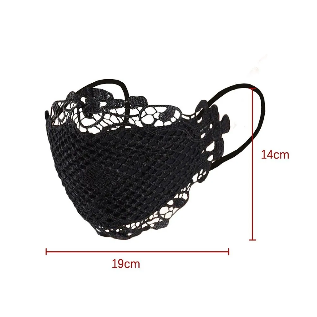 

6pcs Ladies Fashion Multicolor Delicate Lace Applique Mouth Cover Washable and Reusable Breathable Face Mask funda mascarillas