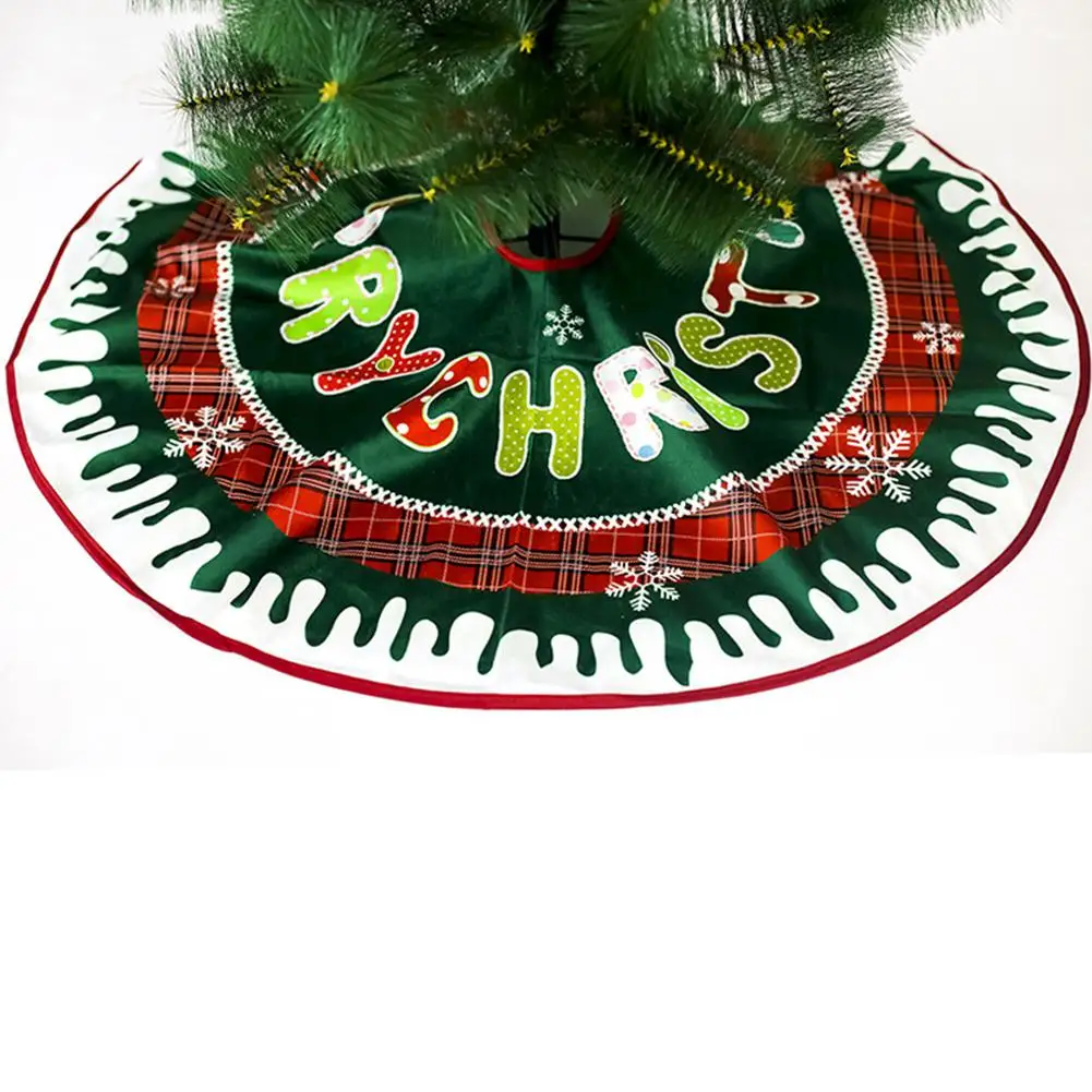 90 см Мультфильм Санта Клаус Рождественская елка олень юбка фартуки ковер для