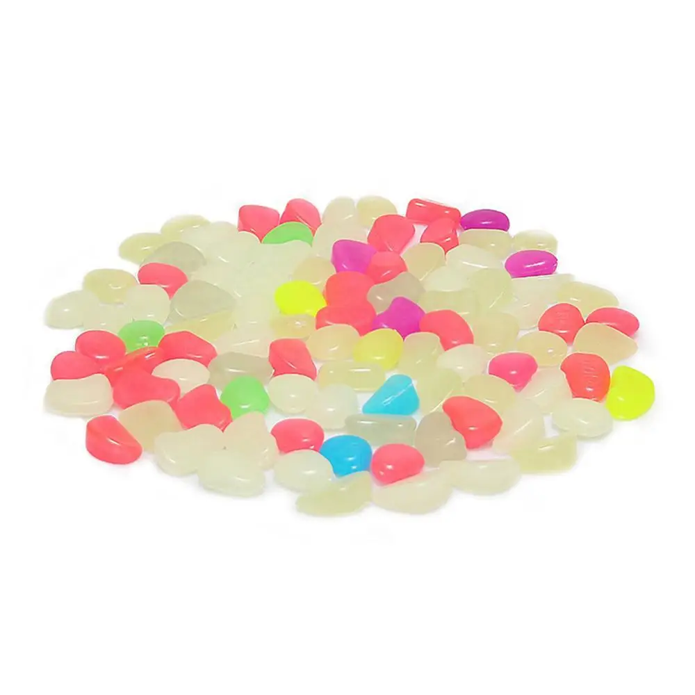 

30pcs/lot Luminous Stones Glow In Dark Decorative Pebbles Outdoor Walkways Aquarium Fish Tank Decor Luminous Stones Color Random