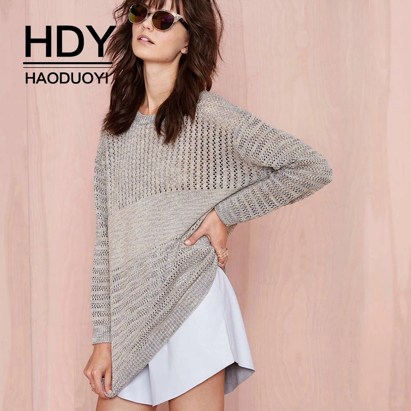 HDY Haoduoyi женские с длинным рукавом Crewneck повседневные Мягкие супер удобные