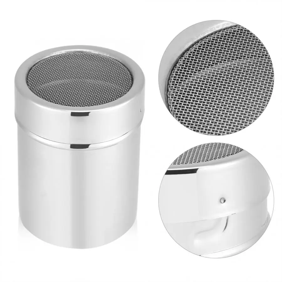 Зеркальная какао мука из нержавеющей стали сахарный порошок сито для кофе с 16