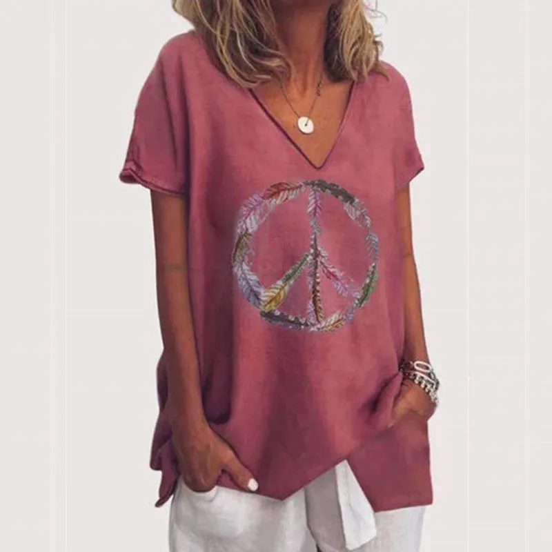 Сексуальное летнее платье с принтом и короткими рукавами|Футболки| |