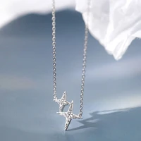 925 sterling silver polaris necklace exquisite one large and one small two star pendant gift for girls fashion wedding jewelry