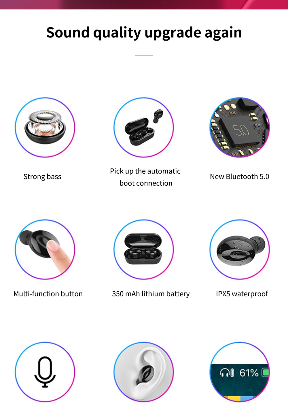 XG12 XG13 XG15 bluetooth-наушники 5,0 TWS наушники-вкладыши IPX5 Водонепроницаемая мини-гарнитура 5D стерео звук СПОРТИВНЫЙ ИГРОВОЙ наушник