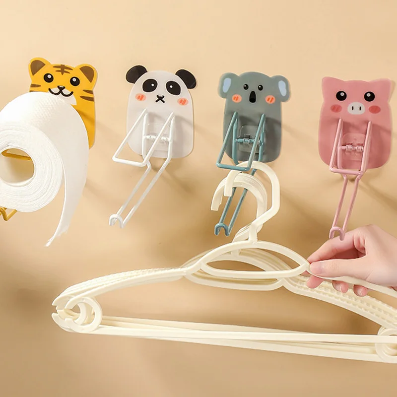 

Punch-free Cute Animal Hanger Household Hook Stainless Steel Multifunctional Seamless Hooks Reusable Anti-slip Wall Mounted Hook