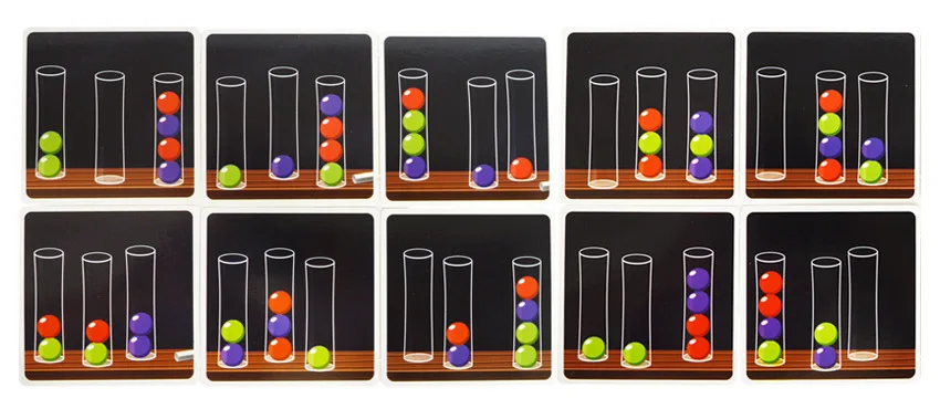 

[New] Crazy Scientist Test Tube color ball cards Set Logical Thinking Game Board Game family Educational interactive Toy gift