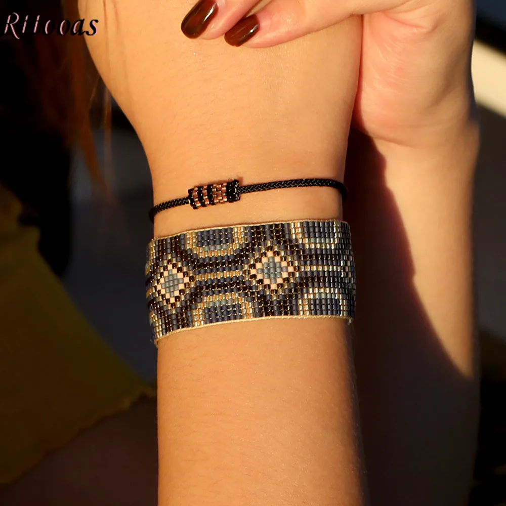 

Rttooas Fashion Geometries Mostacilla Miyuki Bracelet Bileklik Pulseras Mujer 2022 Handmade Loom Beaded Bracelets Summer Jewelry