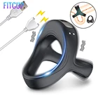 Мужской мастурбатор для задержки эякуляции, кольцо на член, эротические секс-игрушки для взрослых, 18 пар, БДСМ, кольцо-вибратор на пенис