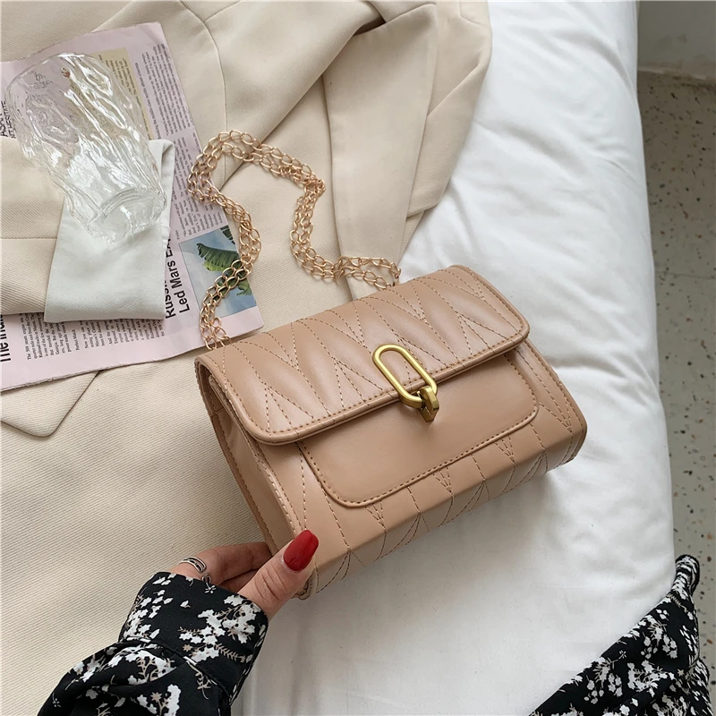

New Woman Shoulder Bag Fashionable Simple Chain Messenger Bag High Quality Luxury Designer Handbag 2021 New Female Underarm Bag