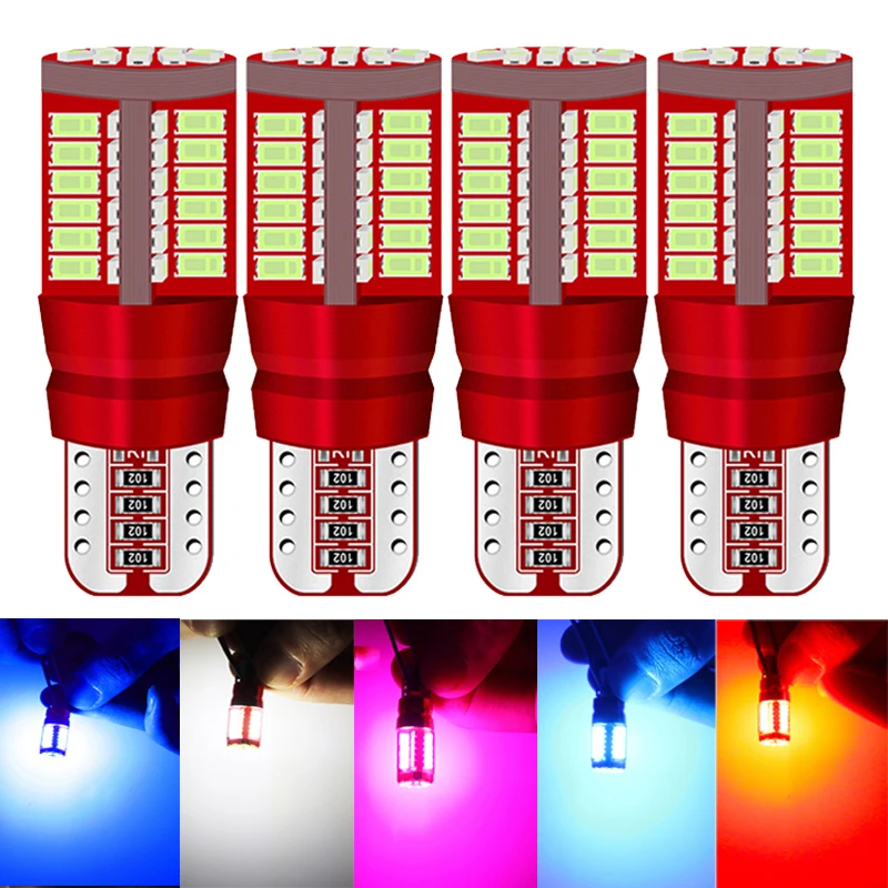 4 шт. Автомобильные светодиодные лампы T10 W5W 57SMD 3014 LED 168 192|Сигнальная лампа| |