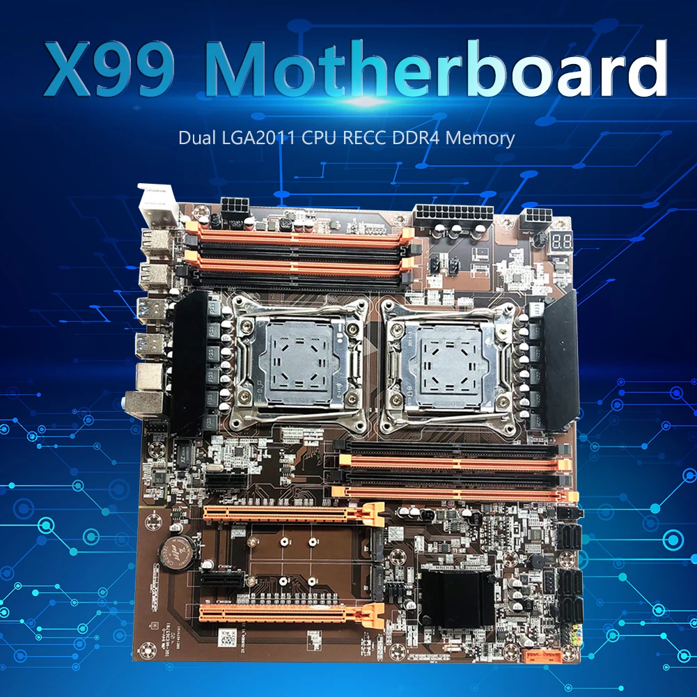 

Двухканальная ATX материнская плата X99, SATA III M.2 NVME SSD USB 3,0 DDR4, материнская плата для Intel LGA2011-V3 Pin ЦП Xeon