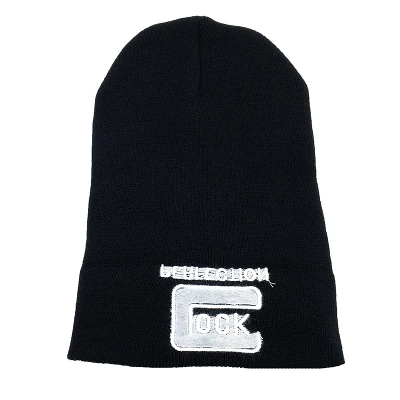 

Winter warm knitted hat Unisex women black skullies beanies Outdoor men sport hip hop skullcap Ski hats for autumn