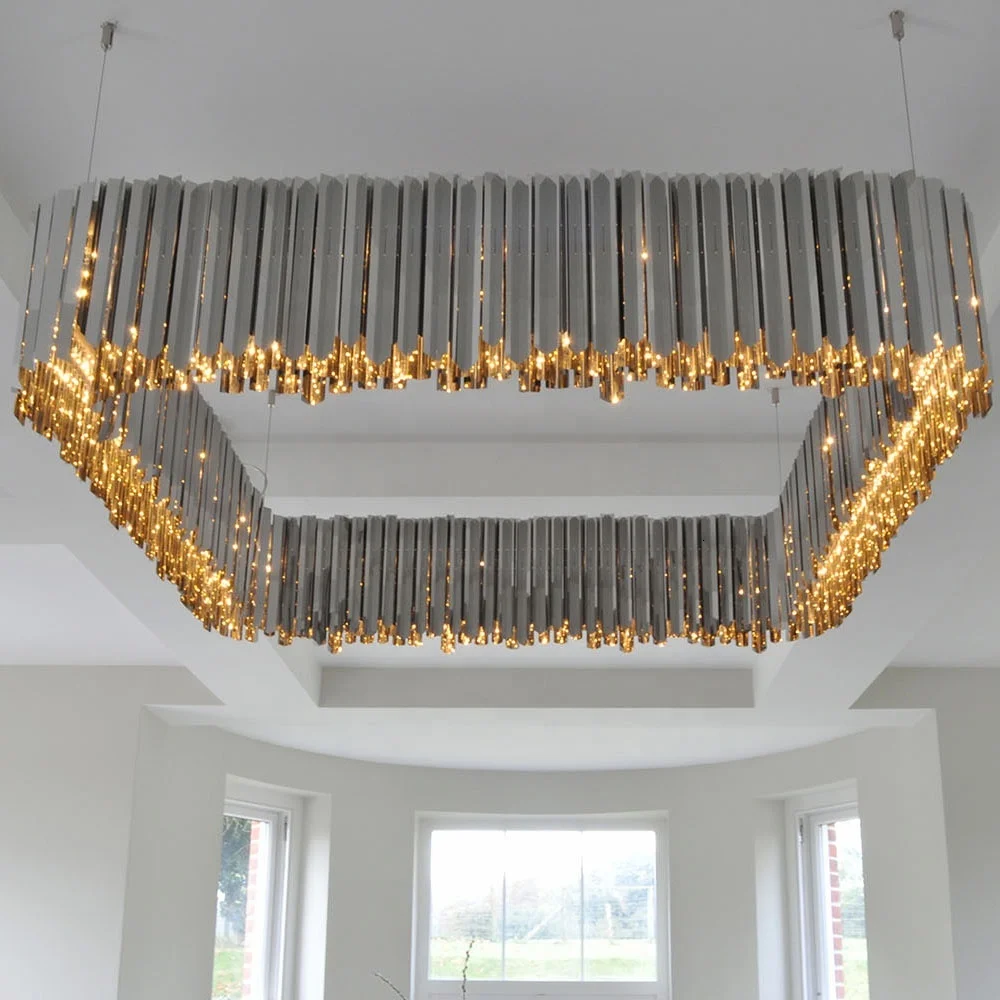 Высокое качество Современная нержавеющая сталь внутреннее освещение роскошная