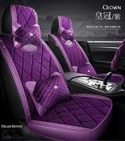100 natural rhinestones swan plush car seat cover for peugeot 206 207 307 408 diamond seat cushion accesorios coche interior