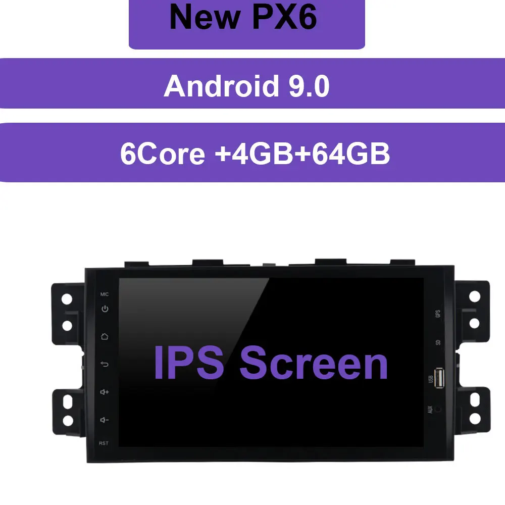 Zetech PX6 сенсорный экран Android 9,0 2 din Автомобильный Радио DVD gps для Kia Borrego/Mohave 2008-2012 Автомобильный мультимедийный для Kia Mohave - Цвет: ROM64GB NO DSP