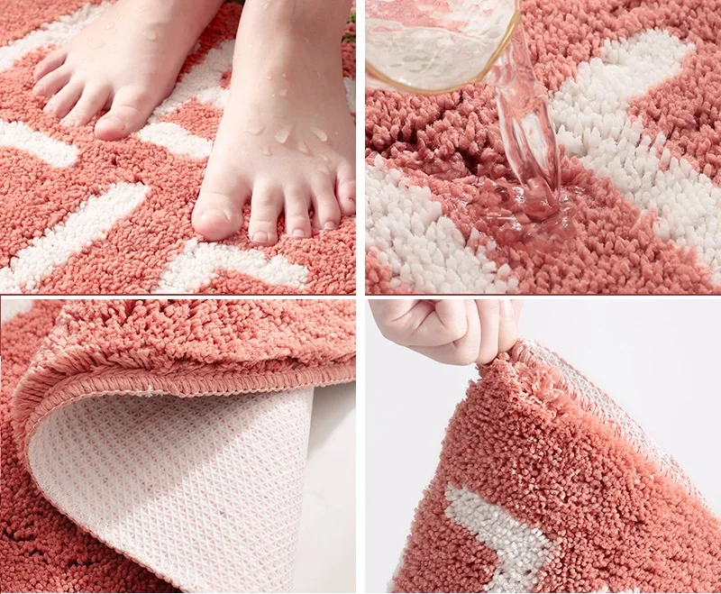 Нескользящий коврик для ног спальни в ванную комнату форме фруктов персика