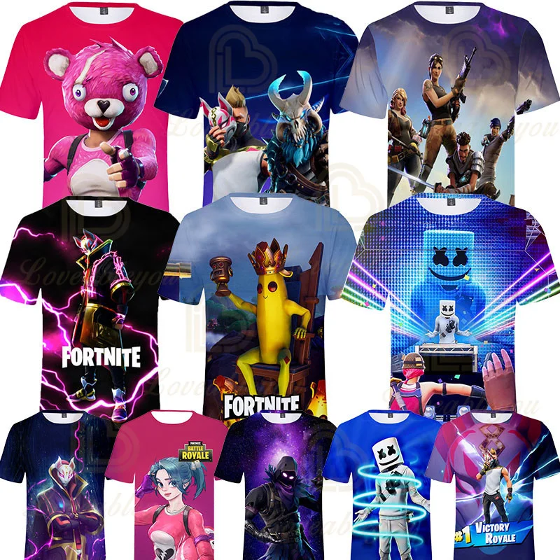 3D футболка с игрой Fortnite Battle Hero Victory Royale Shoot одежда для детей детские футболки
