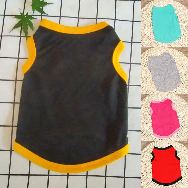 

Cute Printed Summer Pets tshirt Puppy Dog Clothes Pet Cat Vest Cotton T Shirt Pug Apparel Costumes Dog Clothes for Small Dogs
