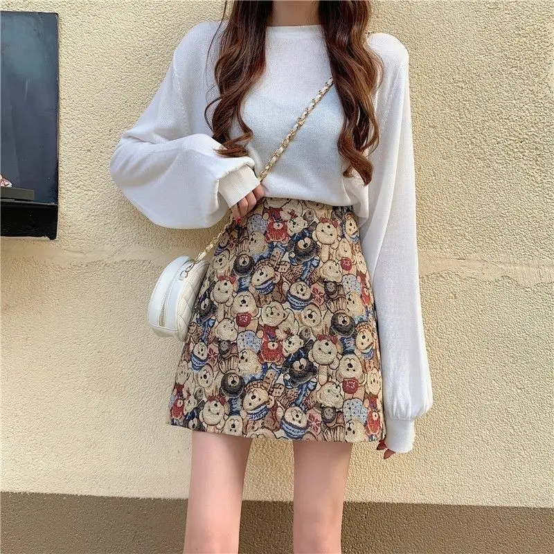 

skirt y2k korean fashion women 2021 fairy plus size summer mini long kawaii cute low high waist vintage sexy pleated faldas