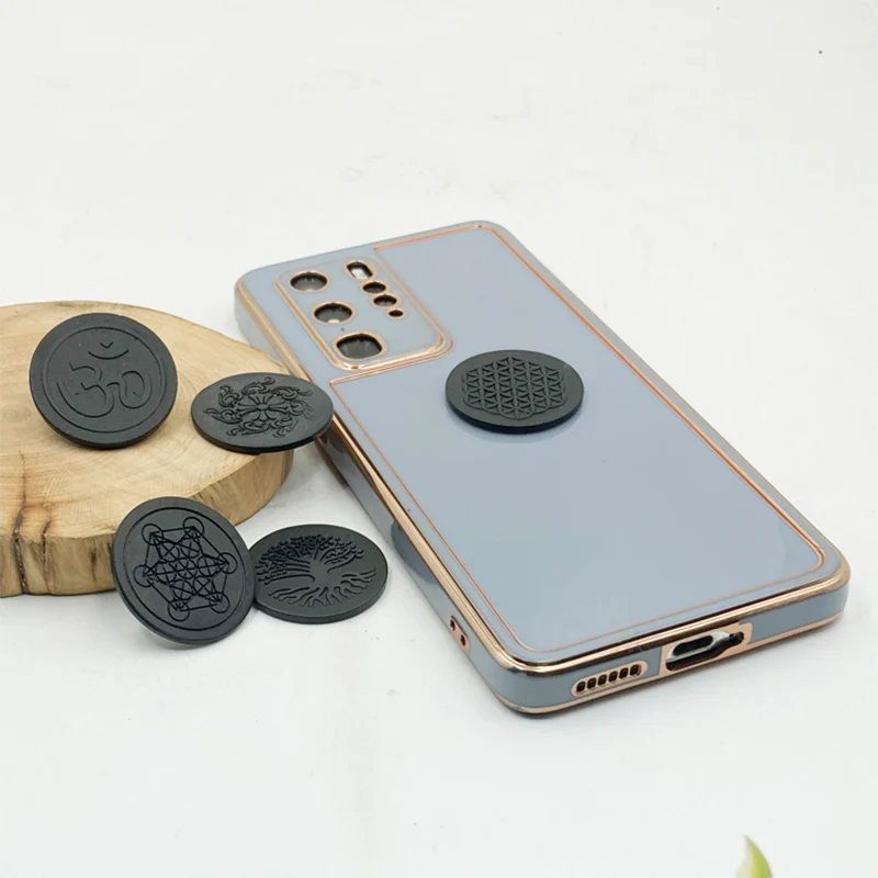 Природный драгоценный камень shungite мобильный телефон plates необработанный anti-radaitaion