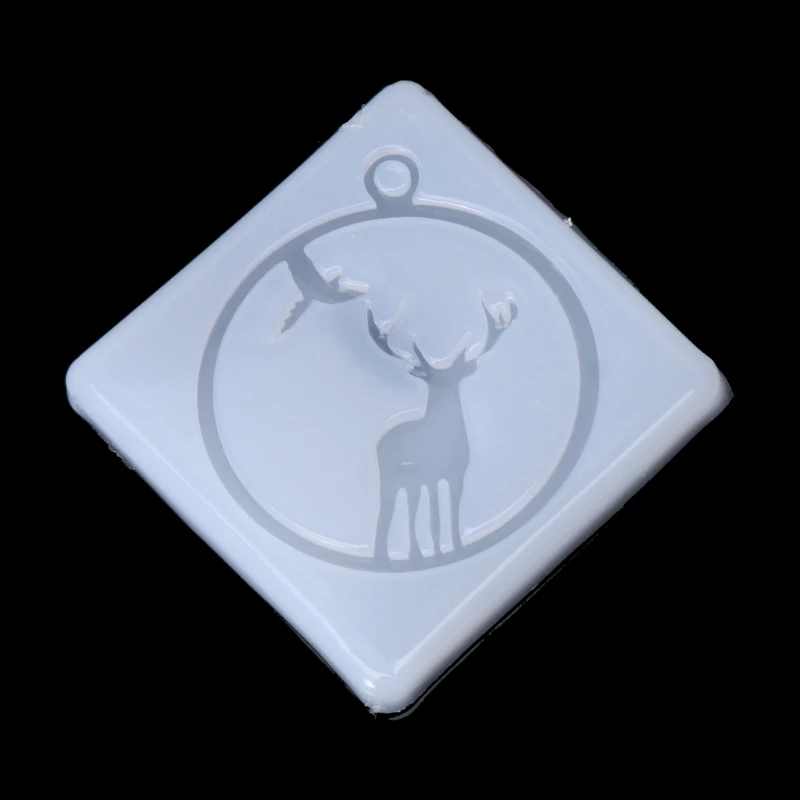 

Christmas Elk Jewelry Frame Animals Pendant Resin Silicone Mold Jewelry Making