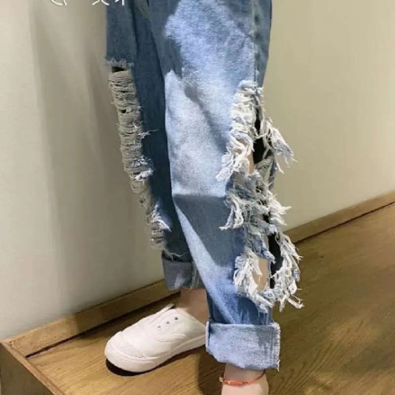 

Джинсы-шаровары для маленьких мальчиков и девочек 3-8 лет