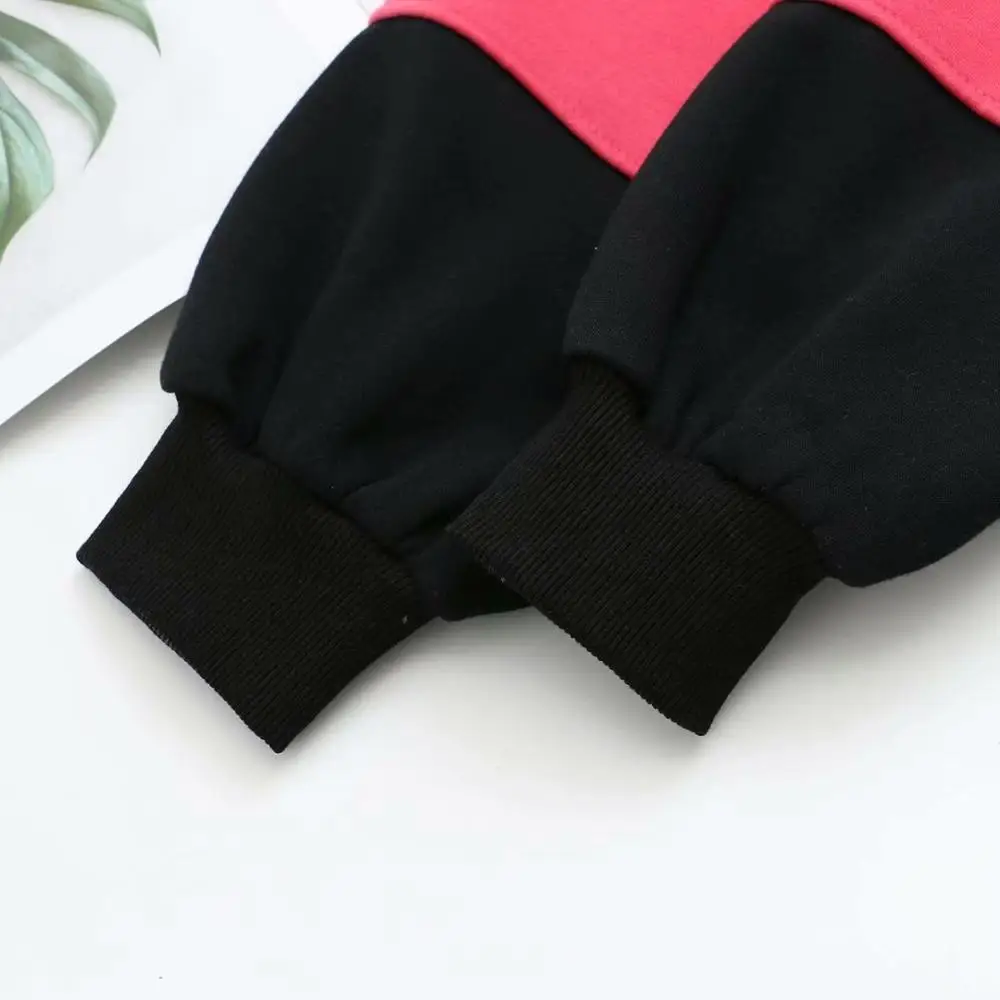 

Plus size hooded patchwork women loose long sweatshirts dress 2021 new winter casual ladies hoodies female pullover tops