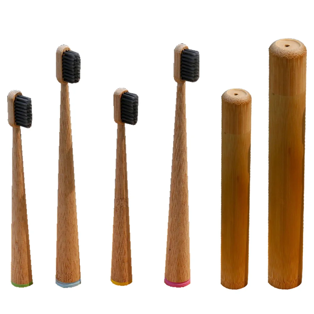 1 шт. зубная щетка с мягкой щетиной большой конусной ручкой экологичный