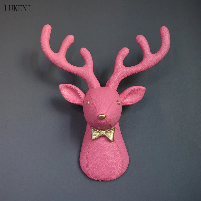 

InsNordic Deer Head Wall Decoration Wall Hanging Living Room Bedroom Store Wall Three-dimensional Q Version Animal Elk Pendant