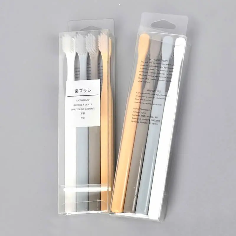 4 шт./компл. японская семья маленькая зубная щетка с мягкой нейлоновой щетиной