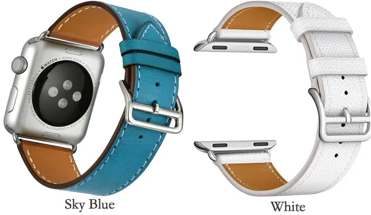Для Apple Watch Series 4 5 40 мм 44 мм ремешок из натуральной кожи для часов herm Apple Watch Band Series 1 2 3 Ремешки для наручных часов браслет