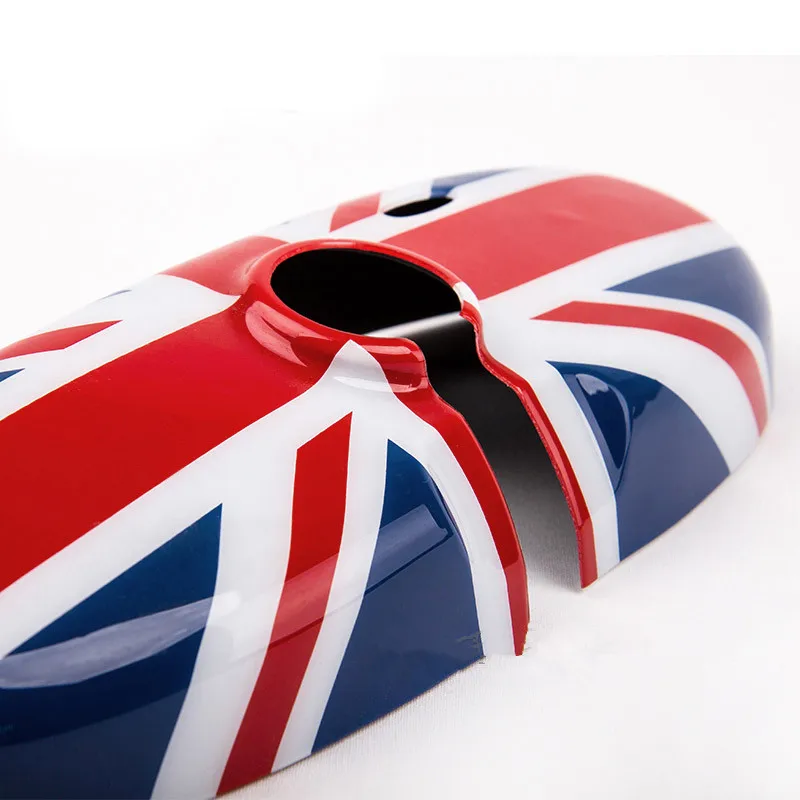 Чехол для зеркала заднего вида с белым/черным флагом Великобритании BMW Mini Cooper