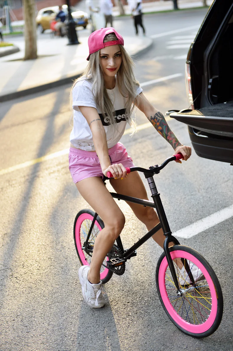 Новый бренд X Front углеродистая сталь 20 дюймов задняя педаль тормоза fiets fixie Женский