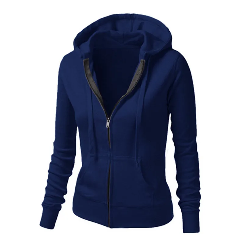 

Zipper Hooded Sweatshirts Women Oversized Hoodie Autumn Winter Long Sleeved Loose Casual Sports Hoodies Solid Color Sudaderas