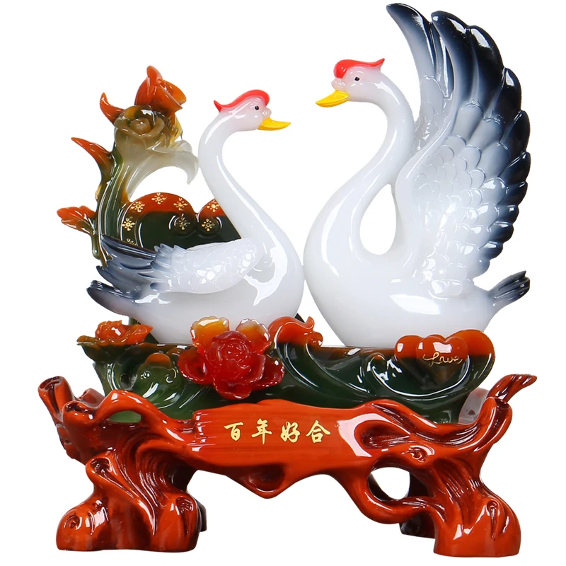 

Ymh большой центенниальный хороший комбинированный лебедь украшение свадебный подарок гостиная свадебное украшение подарок Для Подружек