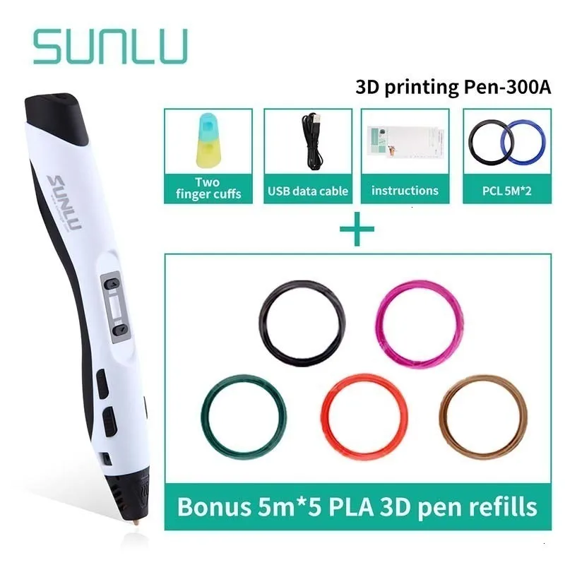 SL-300A 3D печать Ручка Поддержка PLA/ABS/PCL нити низкой температуры 3D Ручка коробка набор лучший подарок для детей