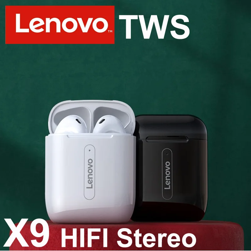 TWS-стереонаушники Lenovo X9 с поддержкой Bluetooth 5 0 и зарядным футляром | Электроника
