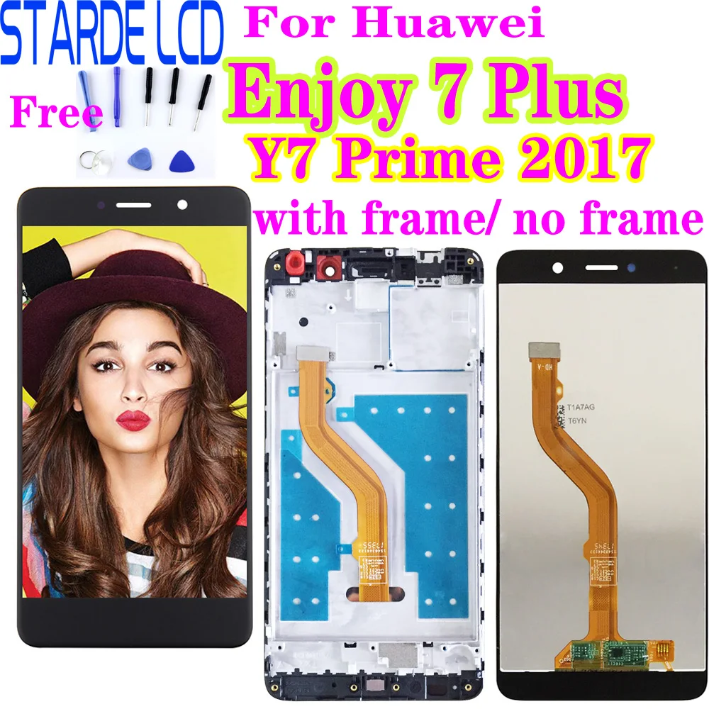 Для Huawei Enjoy 7 Plus ЖК сенсорный экран дигитайзер в сборе для Y7 Prime 2017 ЖК-дисплей