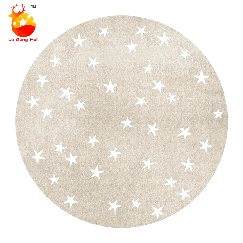 

Modern and Simple Round Starry Sky Carpet Area Fashion Carpet Home Living Room Carpet Children's Room Sofa Area Carpet