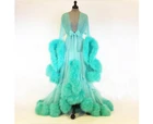 Женское Эротическое прозрачное кружевное платье-пачка с длинным рукавом и оборками, сексуальное женское белье, бандаж, сетчатая одежда для сна