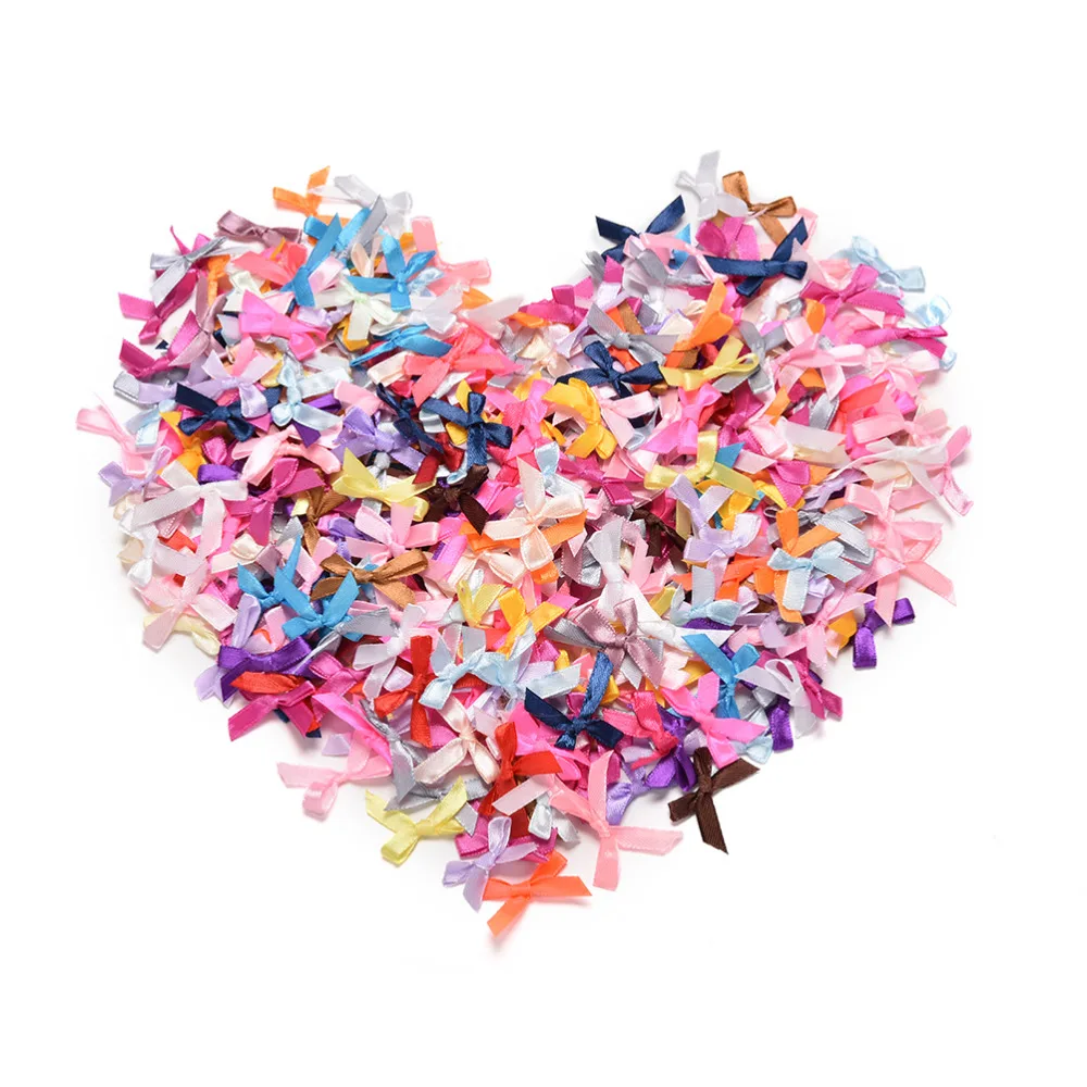 Милые 500 шт./лот ручная работа сделай сам маленькие атласные ленты из полиэстера
